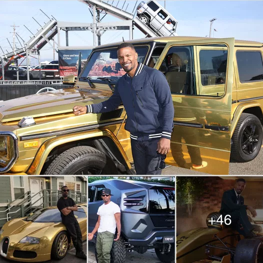 “Discover Jamie Foxx’s Stunning Fleet of Supercars, Including a Solid Gold Bugatti”