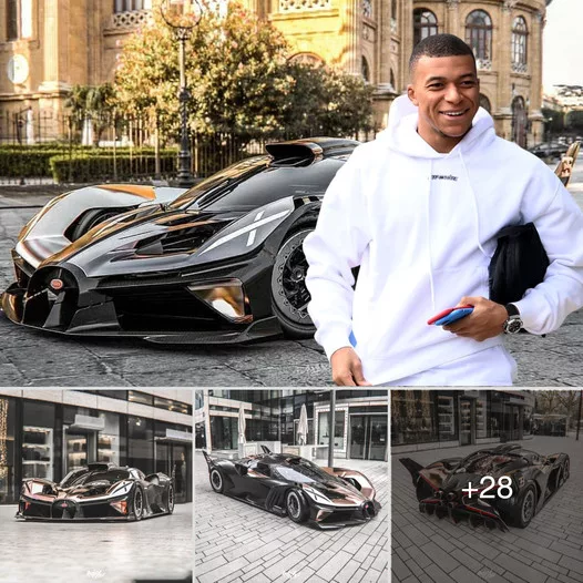 “Mbappe’s Gilded Supercar Steals the Show with its Stunning Beauty”